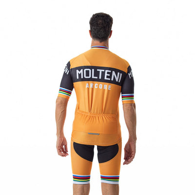 Molteni Orange Retro Cycling Jersey or Bib Shorts