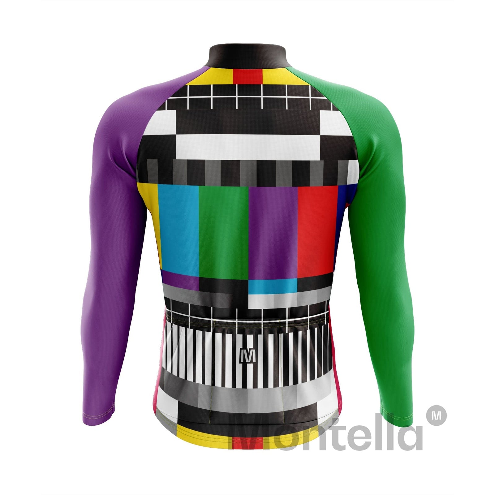 Jersey de ciclismo de manga de ángulo negro de los hombres