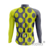 Jersey de ciclismo de manga de ángulo negro de los hombres