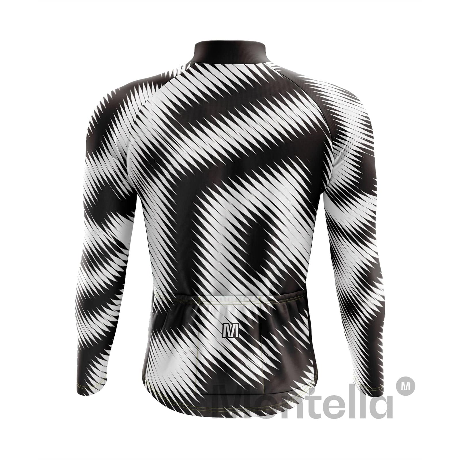 Jersey de ciclismo de manga de ángulo negro de los hombres