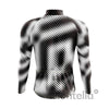 Jersey de ciclismo de manga de ángulo negro de los hombres