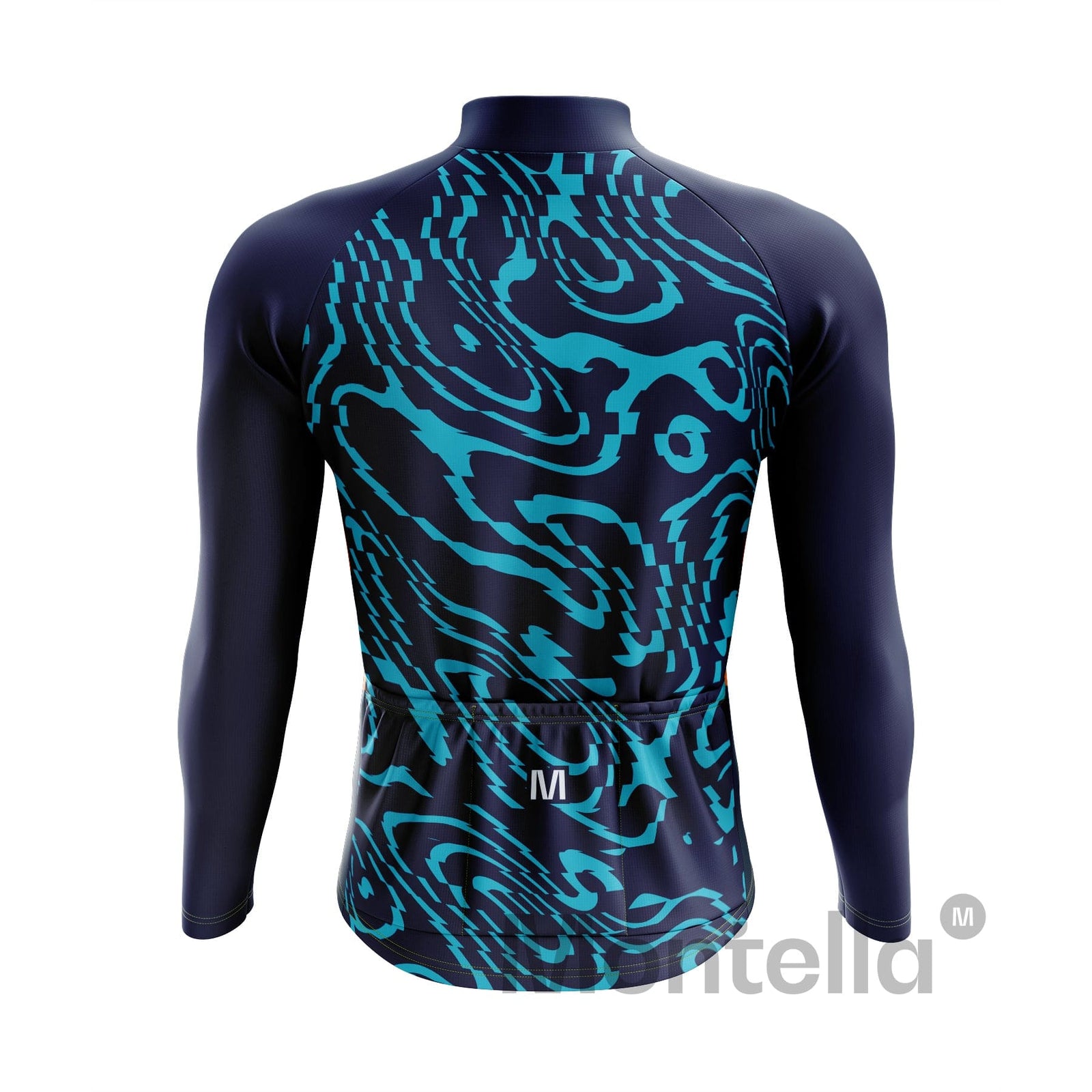 Jersey de ciclismo de manga de ángulo negro de los hombres