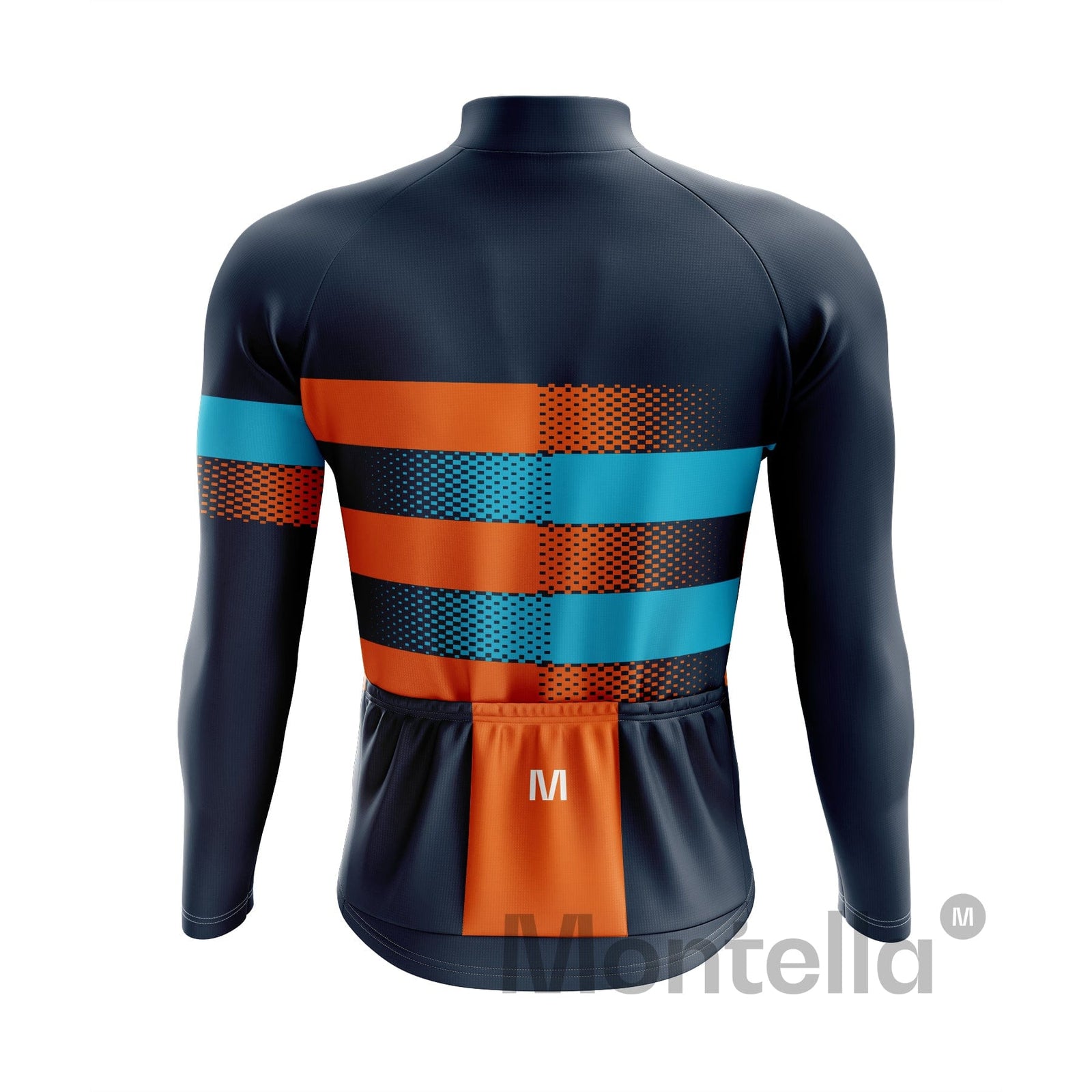 Jersey de ciclismo de manga de ángulo negro de los hombres