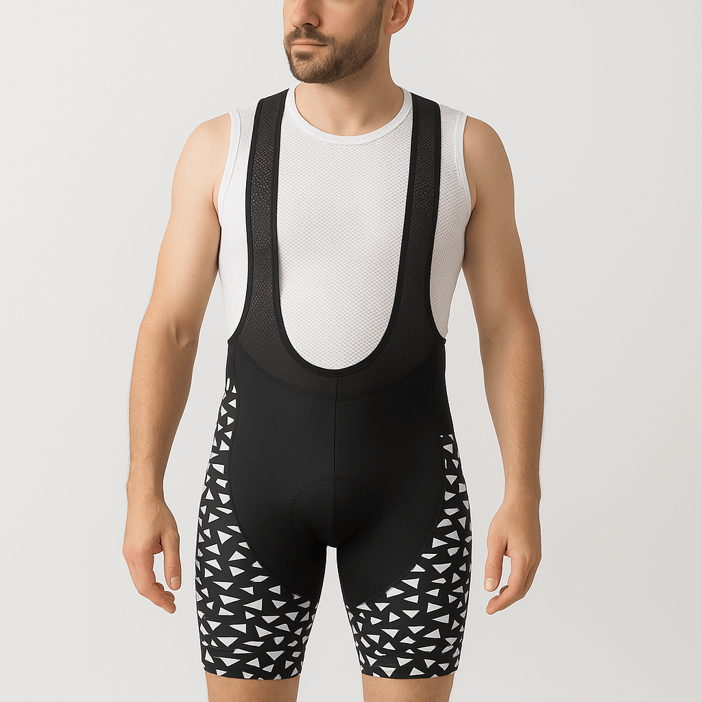 Black Triangles Cycling Bib Shorts