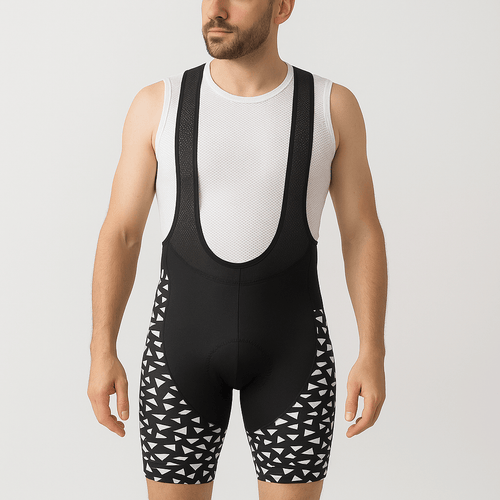 Black Triangles Cycling Bib Shorts
