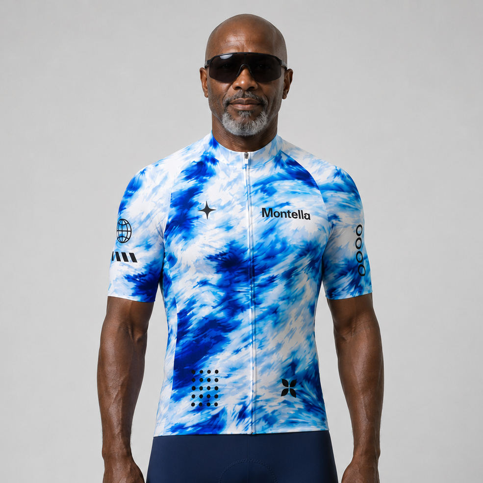 Men's Blue Space Cycling Jersey or Bib Shorts 26/25