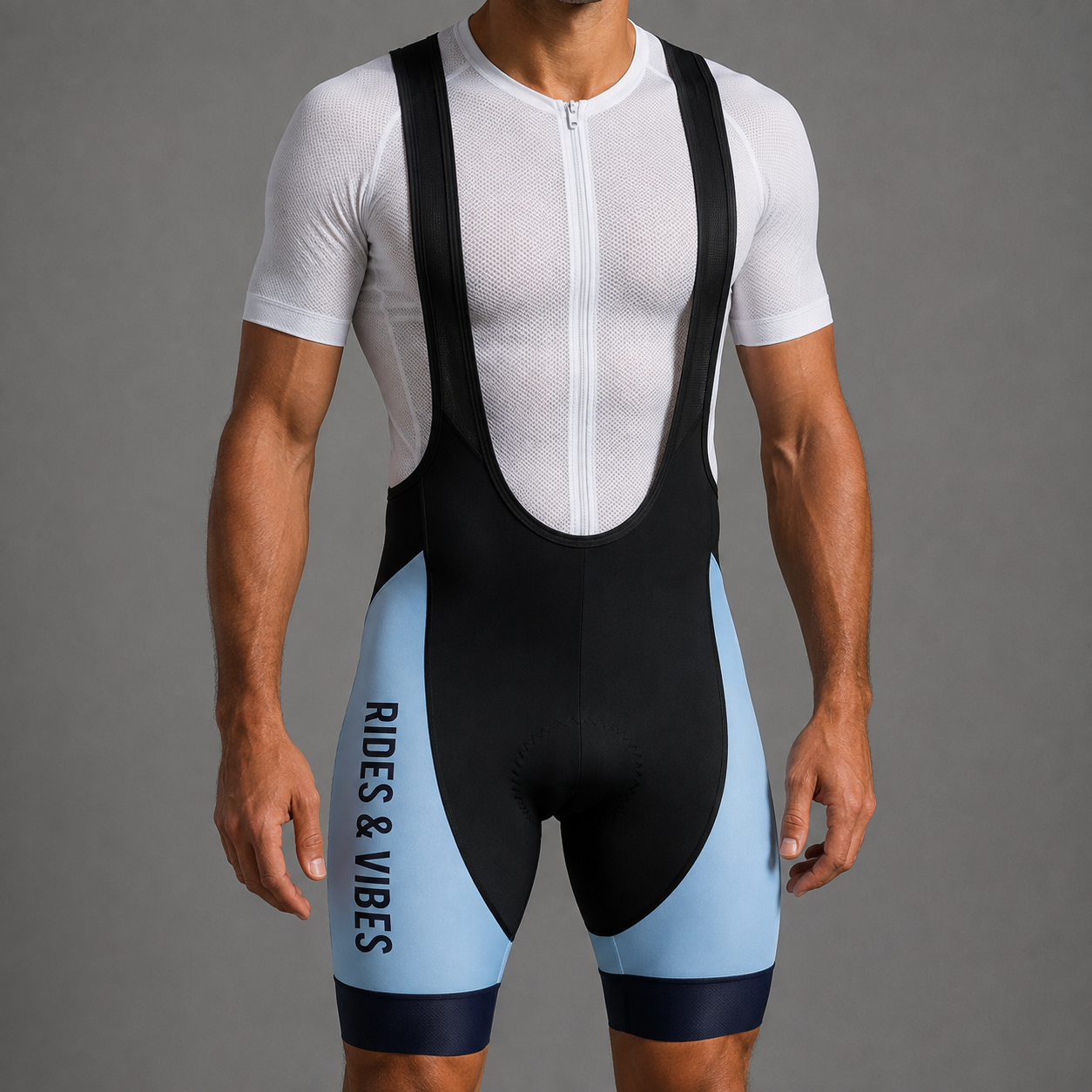 Men's Rides & Vibes Cycling Bib Shorts - Light Blue