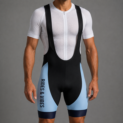 Men's Rides & Vibes Cycling Bib Shorts - Light Blue