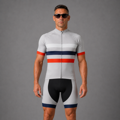 Men's Grey Cycling Jersey or Bib Shorts 26/9 Edition