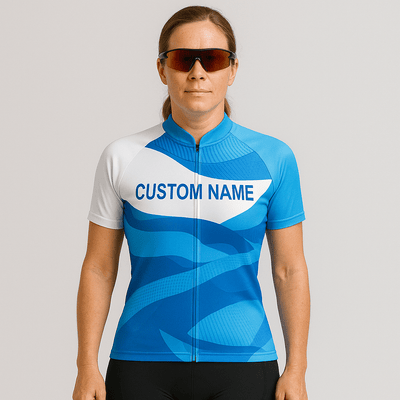Custom Women Cycling Jersey or Shorts - Blue