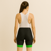 Women's Green Detail Bib Shorts