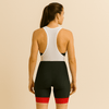 Women's Red Detail Bib Shorts
