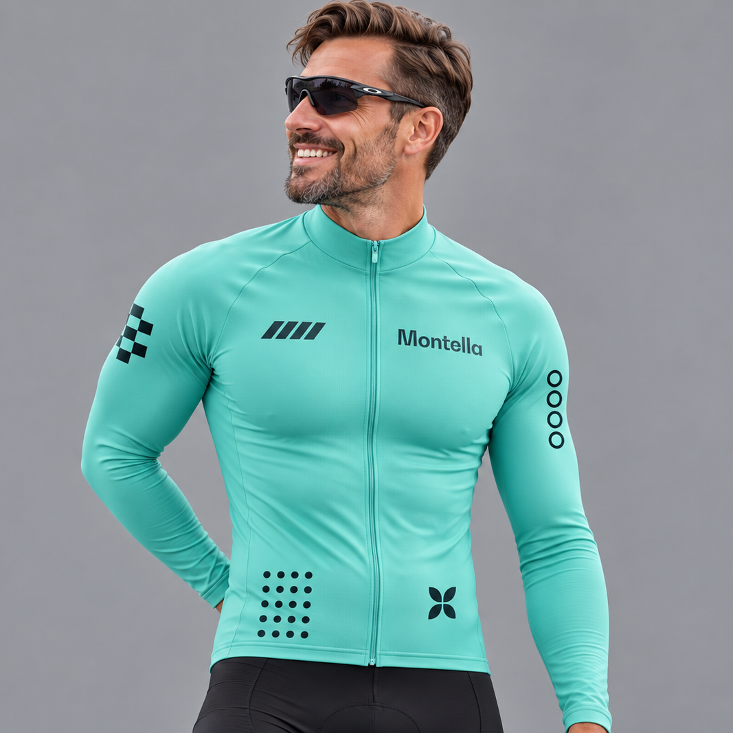 Jersey de ciclismo de manga de ángulo negro de los hombres