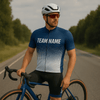 Custom Blue Cycling Jersey