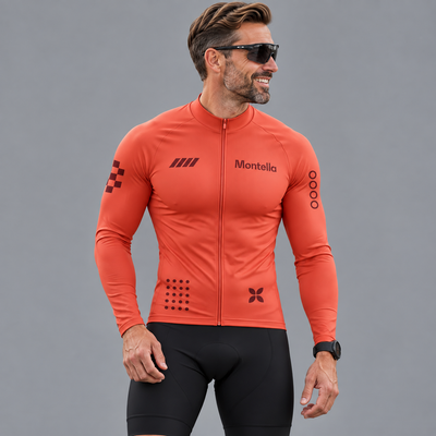 Jersey de ciclismo de manga de ángulo negro de los hombres