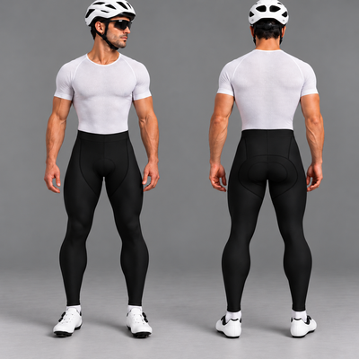 Pantalones de babero de ciclo acolchado para hombres