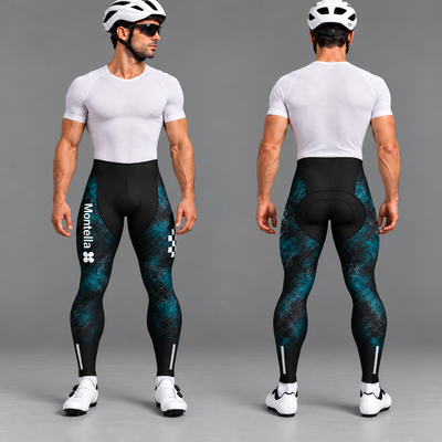 Pantalones de babero de ciclo acolchado para hombres