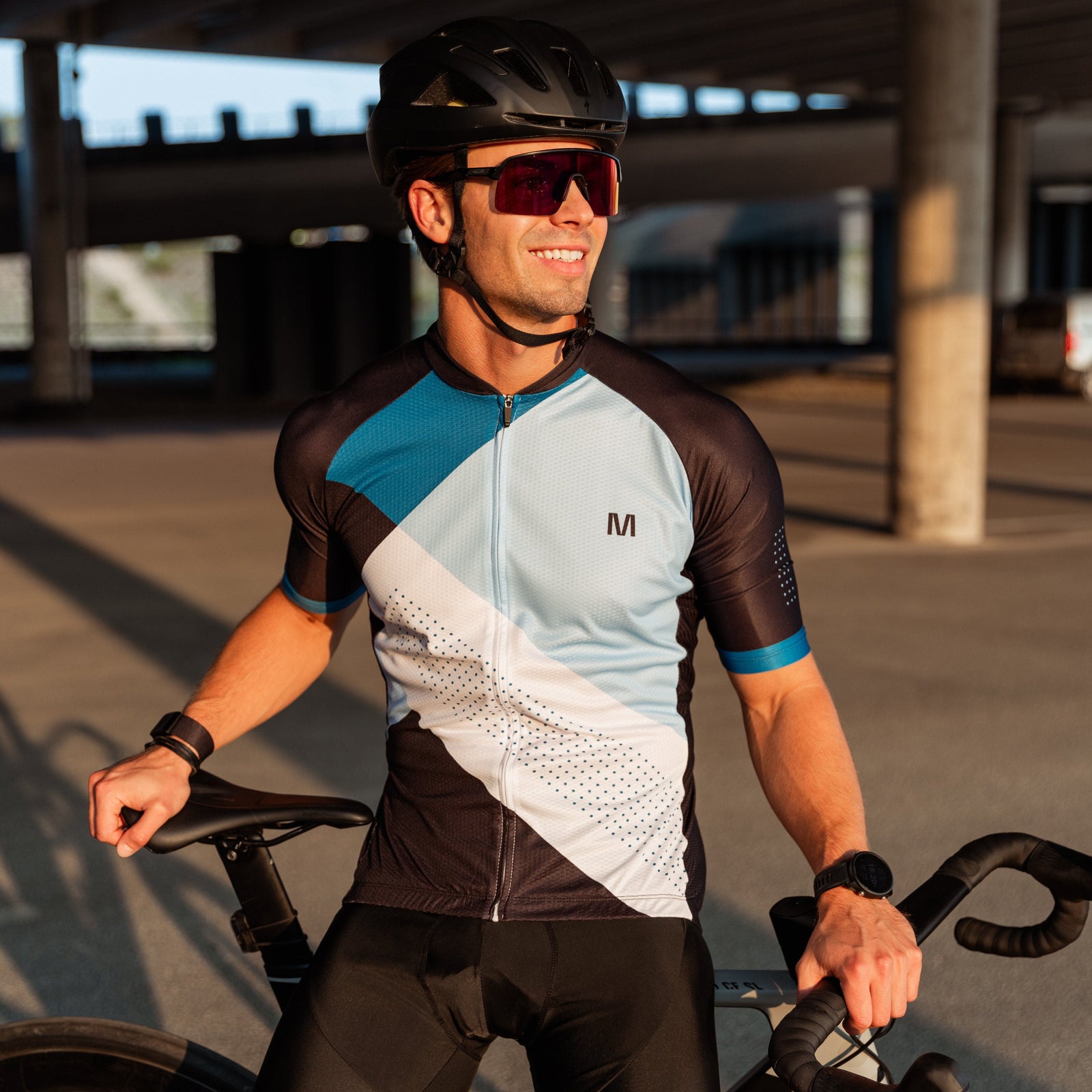 Men's Blue Flex Cycling Jersey