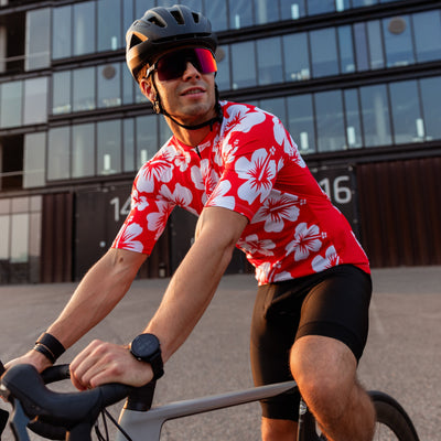 Men's Hibiscus Flower Cycling Jersey