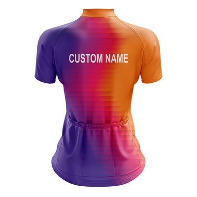 Custom Women Cycling Jersey - Orange