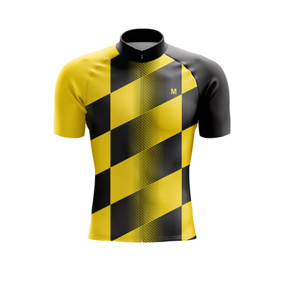 Men's Yellow Black Cycling Jersey