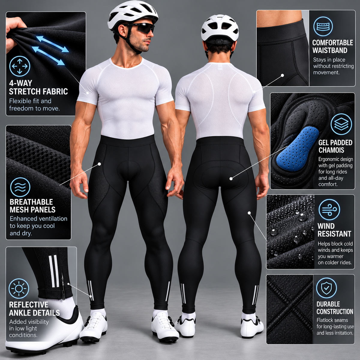 Women's Thermo Fleece Cycling Pants Tights
