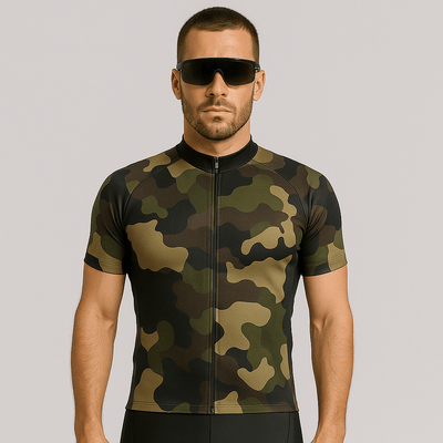 Men's Army Camouflage Cycling Jersey