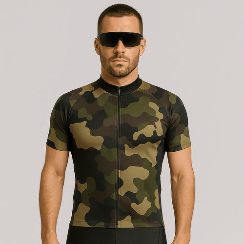Men's Army Camouflage Cycling Jersey