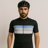 Men's Black White Cycling Jersey