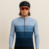 Men's Blue Long Sleeve Cycling Jersey
