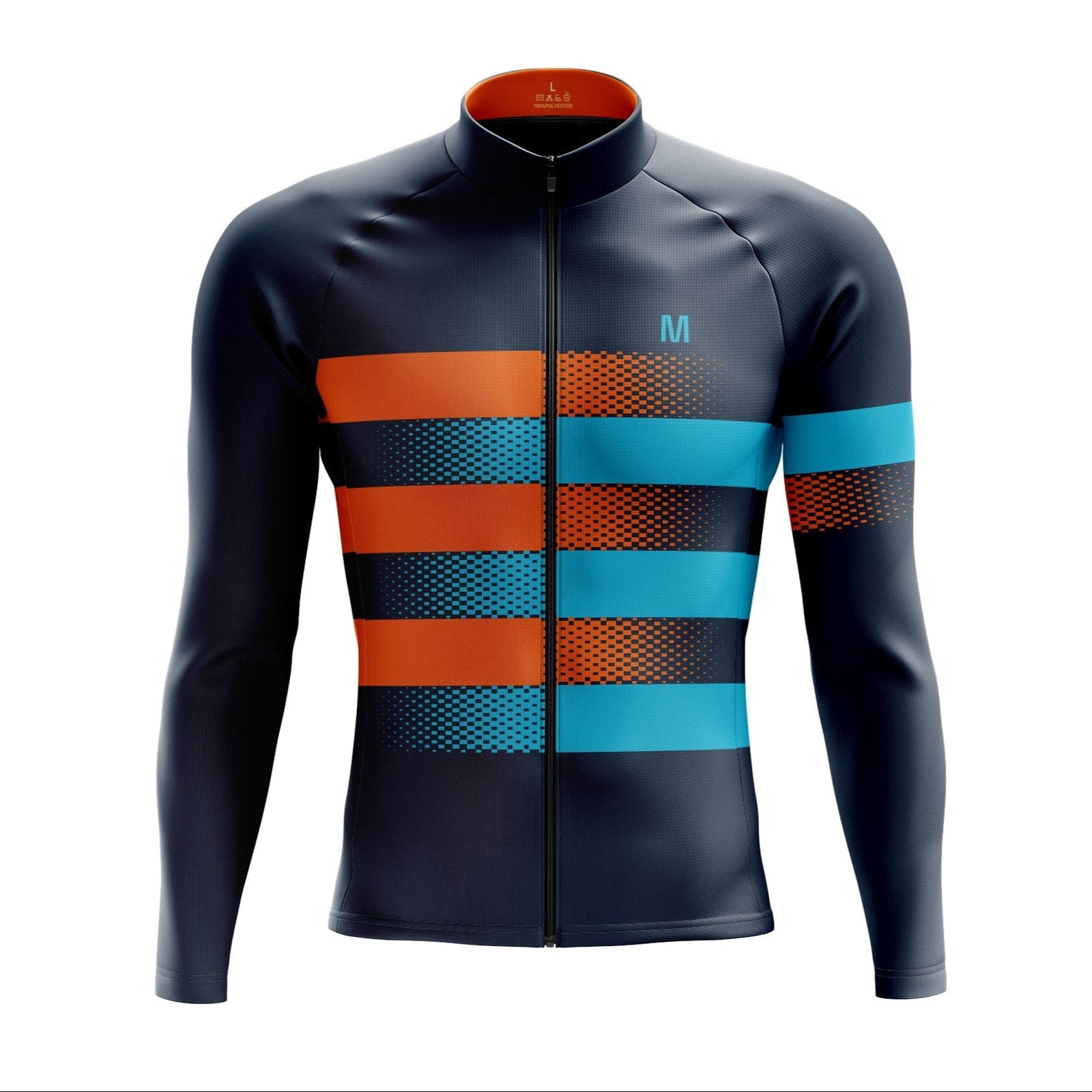 Men's Blue Shift Thermal Fleece Cycling Jacket