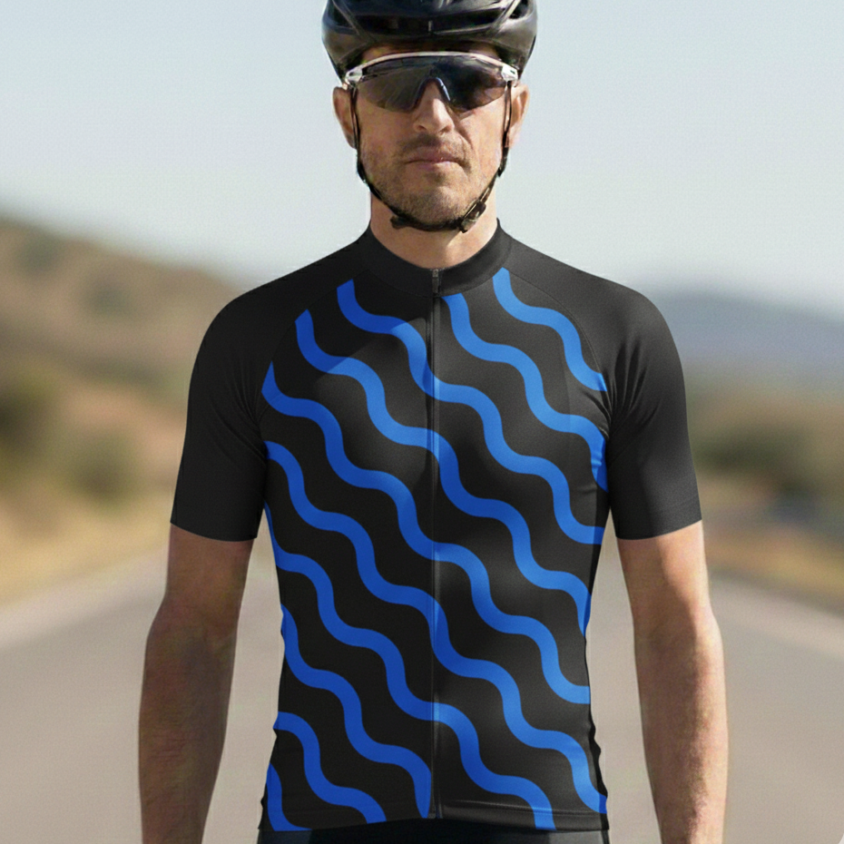 Men's Blue Waves Cycling Jersey