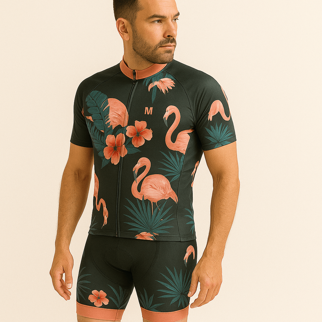 Men's Flamingo Cycling Jersey or Bibs
