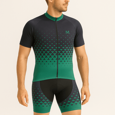 Men's Green Blue Gradient Cycling Jersey or Bibs