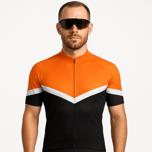 Men's Orange Cycling Jersey
