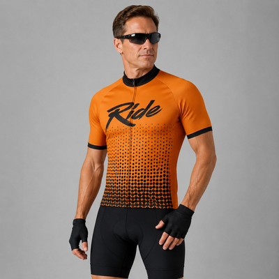 Men's Orange Ride Cycling Jersey
