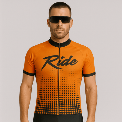 Men's Orange Ride Cycling Jersey
