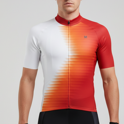 Men's Orange Side Cycling Jersey