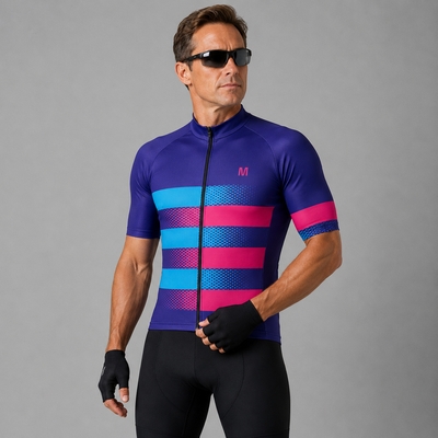 Men's Purple Dots Cycling Jersey