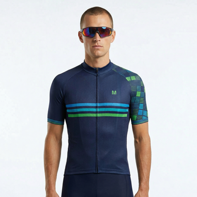 Men's Turbo Blue Cycling Jersey