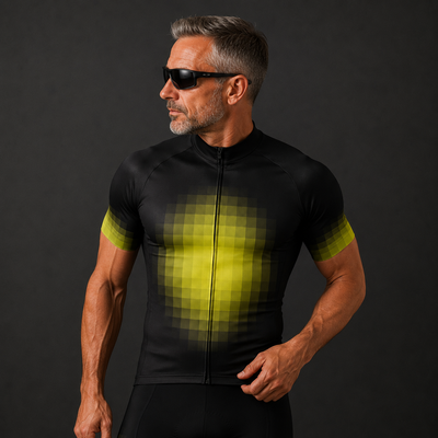 Men's Yellow Space Cycling Jersey 26/11