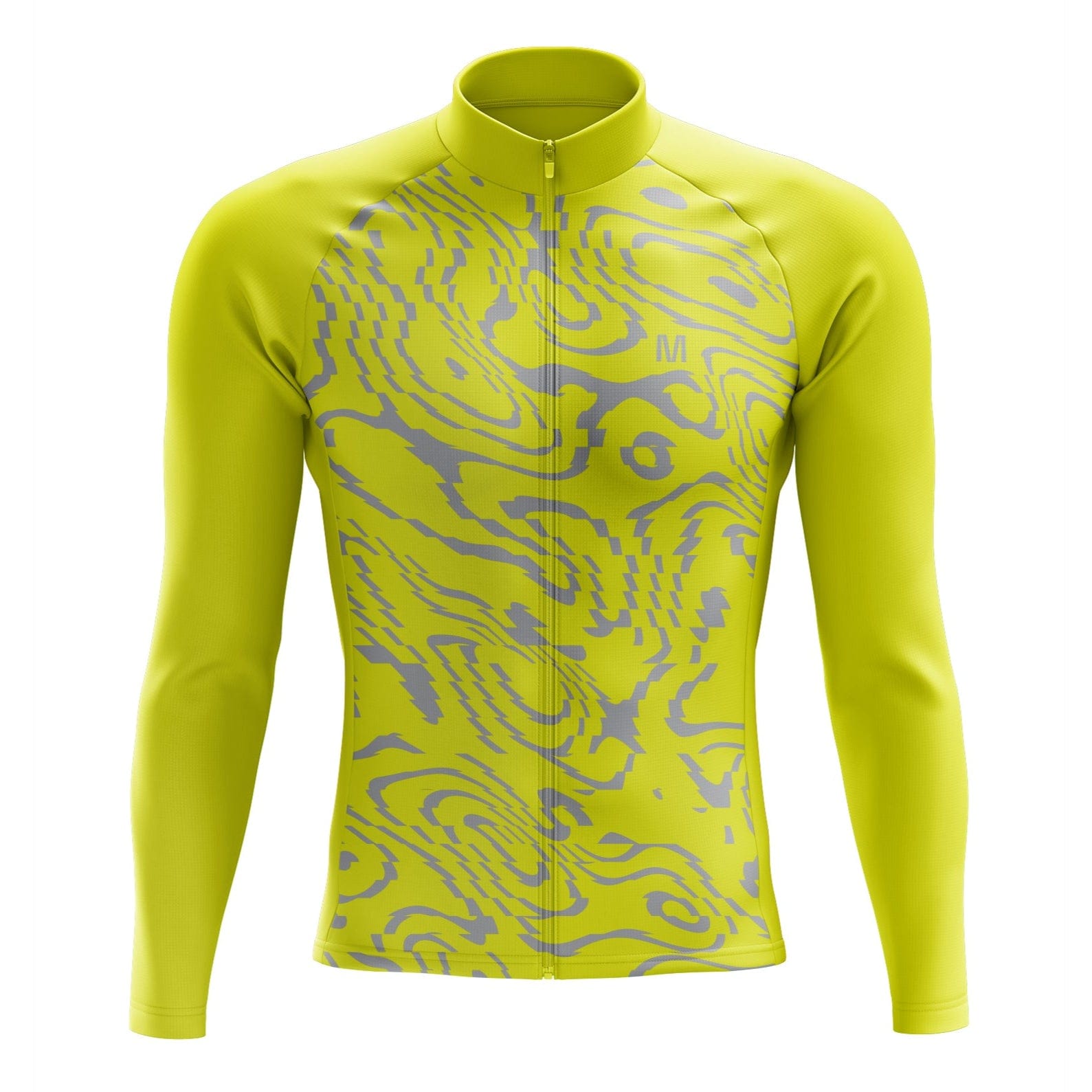 Men's Yellow Thermal Fleece Cycling Jacket