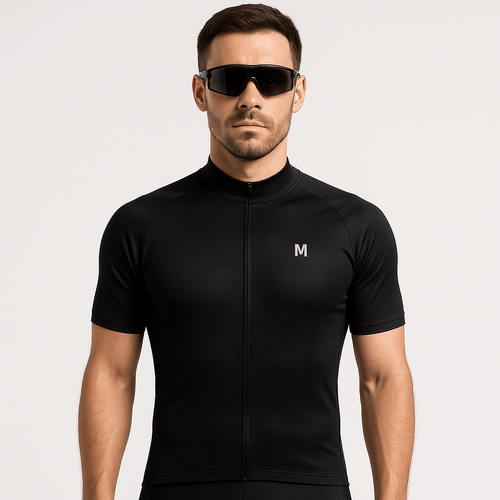 Men's Black Cycling Jersey