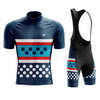Men's Blue Dots Cycling Jersey or Bib Shorts