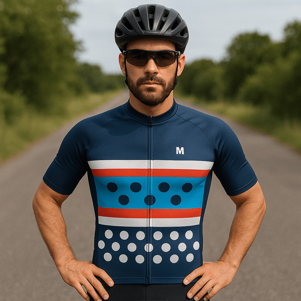 Men's Blue Dots Cycling Jersey