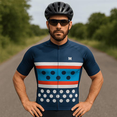 Men's Blue Dots Cycling Jersey