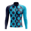 Men's Blue Dots Long Sleeve Cycling Jersey