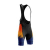 Men's Blue Orange Cycling Bib Shorts