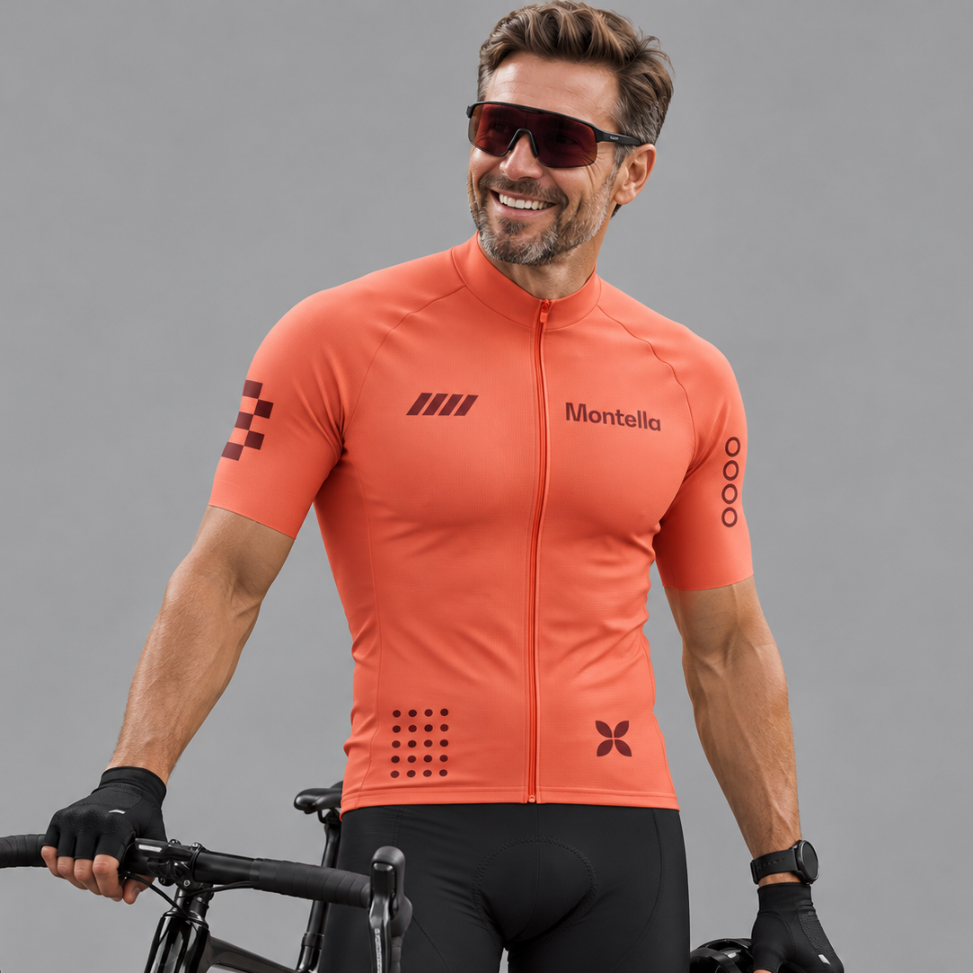 Men's Coral Cycling Jersey or Bib Shorts