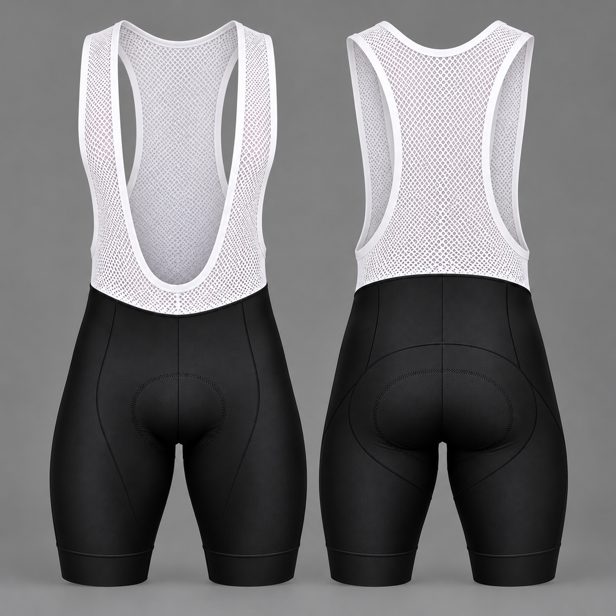 Baberos de ciclismo acolchado negro para hombres
